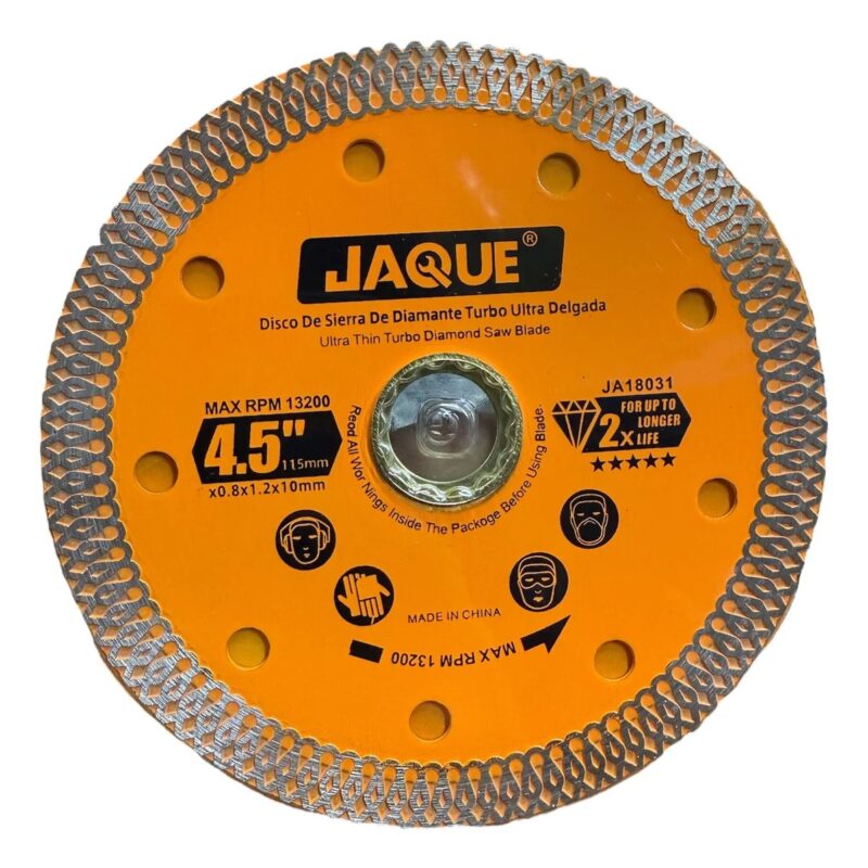 DISCO CORTE CUARZO/PORCELANATO JAQUE (NARANJA) (4 × ½)