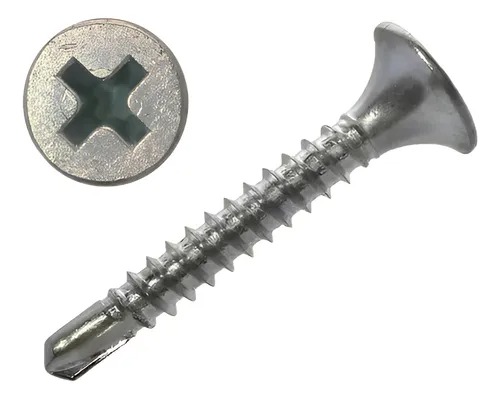 TORNILLO VOLCANITA PTA. BROCA /ROSCA FINA ZINCADO (100U)