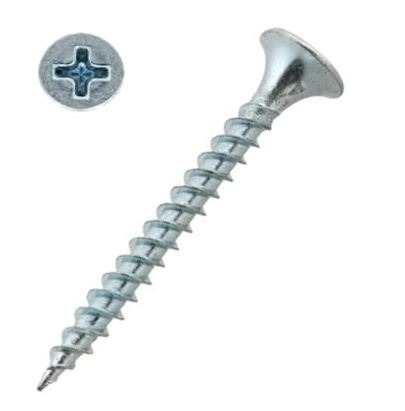 TORNILLO VOLCANITA  PTA. FINA /ROSCA FINA ZINCADO (100U)